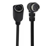 Wzxksoac Cable de Conexión de Video Mini DIN de 4 Macho A S-Video de 4 Hembra SVHS para Cámara DVR, y Reproductor de DVD con Curva de 90 Grados B