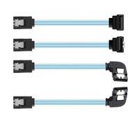 Wzxksoac Cable de Datos 3.0 de 4 Piezas con Ángulo Recto de 90 Grados, de Aluminio, de 6 Gbps, para Disco Duro de Computadora, con Codo Recto.