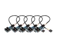 Wzxksoac Cable de Extensión Divisor USB de 9 1 A 2 para Placa Base, Adaptador de Cabezal 1 A 2 para Conectores USB del Panel Frontal de PC, 5 Unidades