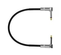 Wzxksoac Cable de Pedal de Efectos de Guitarra de 50 cm con Conector Plano de 6,35 mm y Adaptador de Cable de Cabeza Redonda.