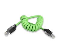 Wzxksoac Cable de Red Ethernet CAT6A Gigabit con Resorte, Blindado, de 8 Pines, RJ45, Servo, Espiral, CTA6A, Línea Industrial de 5 M