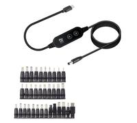Wzxksoac Cable de Refuerzo USB C A CC, Tipo C A CC, Voltaje Ajustable de 5 V/9 V/12 V/15 V/20 V, Conector de CC de Carga Rápida PD.