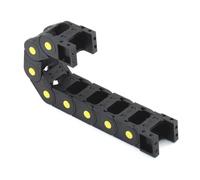 Wzxksoac Cable de Transmisión de Plástico de 25 mm de Longitud y 1 M, Cadena de Arrastre Abierta con Conectores de Extremo para Máquinas Herramienta CNC.