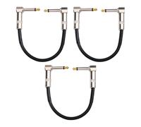 Wzxksoac Cable Efectos Guitarra 3 Piezas, 15 Cm, 1/4 Pulgada, Ángulo Recto, para Instrumentos, Cable Conexión 6,35 Mm, Cabezal Cable para Efectos Guitarra Eléctrica.
