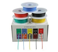 Wzxksoac Cable EléCtrico Flexible de Silicona Calibre 22 AWG, Cable de Cobre EstañAdo, 5 Colores, 10 M Cada