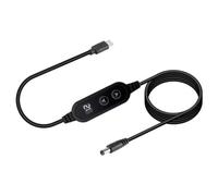 Wzxksoac Cable Elevador de Potencia de Tipo C A CC, Voltaje Ajustable de 5 V/9 V/12 V/15 V/20 V, Cable Elevador de Carga Rápida USB C A CC.
