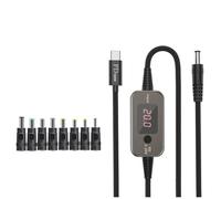 Wzxksoac Cable Elevador de Potencia Tipo C A CC, Voltaje Ajustable de 5 V/9 V/12 V/15 V/20 V, Cable Convertidor Elevador de Carga Rápida PD de 100 W.