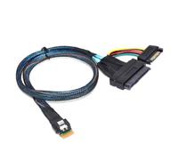 Wzxksoac Cable SSD U.2/U.3 Slimline SAS SFF-8654 4i A SFF-8639 U.2 U.3 Cable de Datos de 50 cm para Computadora