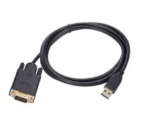 Wzxksoac Cable USB 3.0 A VGA de 1,8 M (1080P) Conversor USB 3.0 Macho A VGA Macho para Portátil, Proyector de Vídeo Externo UHD.