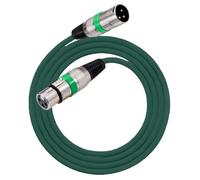 Wzxksoac Cable XLR de 3, Conector XLR Macho/Hembra para Montaje en Panel A Conector XLR Hembra/Macho, Convertidor de Extensión de Micrófono de Paso, Color Verde.