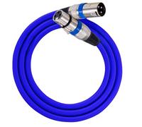 Wzxksoac Cable XLR de 3, Conector XLR Macho/Hembra para Montaje en Panel A Conector XLR Hembra/Macho, Convertidor de Extensión de Micrófono de Paso, Color Azul.