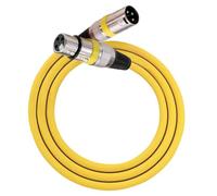Wzxksoac Cable XLR de 3, Conector XLR Macho/Hembra para Montaje en Panel A Conector XLR Hembra/Macho, Convertidor de Extensión de Micrófono de Paso, Amarillo.