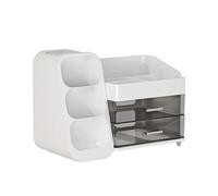 Wzxksoac Caja Almacenamiento Maquillaje Estilo Cajón, Organizador Dormitorio, Tocador Plástico para Cosméticos, Artículos Cuidado la Piel, Contenedor Artículos Escritorio
