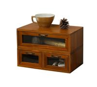 Wzxksoac Caja de Almacenamiento con Cajón de Madera, Organizador de Escritorio de Oficina, Mueble con Estantes Ampliados para Monitor de Computadora y Tocador B