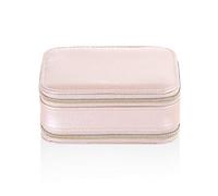 Wzxksoac Caja de Almacenamiento de Joyas Caja de JoyeríA con Cremallera Caja de Almacenamiento de CosméTicos PortáTil Caja de Viaje de Belleza Rosa