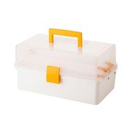 Wzxksoac Caja de Aparejos Pequeña con 2 Bandejas Organizador de Hardware Caja de Almacenamiento Multiusos Portátil para Refrigerios Tornillos Tuercas Caja de Señuelos B