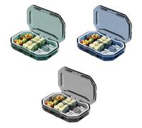 Wzxksoac Caja de Medicina Portátil de 6 Rejillas, Gran Capacidad, Sellada, Transparente, Resistente A la Humedad, Pequeña Caja de Almacenamiento de Joyería