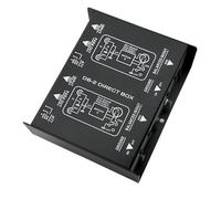 Wzxksoac Caja DI Profesional DB2 de 2 Canales para Audio, Convertidor de Audio Activo para Guitarra y Bajo.