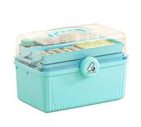 Wzxksoac Caja Organizadora de Medicamentos Portátil de Múltiples, Kit de Almacenamiento de Gran Capacidad con Compartimentos de Clasificación B