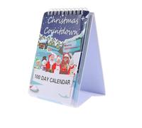 Wzxksoac Calendario de Escritorio de Cuenta Regresiva de Navidad 2025, Calendario de Cuenta Regresiva de 100 Días para Navidad, Arte de Pared, Decoración del Hogar, Escritorio, Interactivo de 100 Días