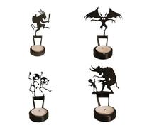 Wzxksoac Candelabros de Sombra de Halloween, Candelabros Decorativos para Mesa, Velas de Té de Sombra de Halloween, Candelabros Decorativos