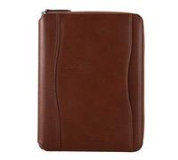 Wzxksoac Carpeta Profesional Almacenamiento de Documento PU Padfolio Organizador de Soporte de Padfolio de Negocios con Ranura para Tarjeta de con Cremallera