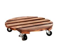 Wzxksoac Carrito para Plantas con Ruedas, Resistente, Redondo, con Ruedas Metálicas Bloqueables, Apto para Uso en Interiores y Exteriores.