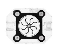 Wzxksoac Caudalímetro de Refrigeración por Agua para PC Acrílico + Impulsor de Aluminio con Armadura Metálica, Rosca G1/4 Pulgada, Negro LSJ-JX1