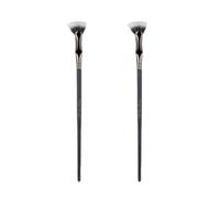 Wzxksoac Cepillo de Pestañas Festoneado, Cepillo de Abanico para Pestañas, Herramienta Separadora de Pestañas, Peine de Pestañas para el Ojo Superior Inferior 2 Piezas