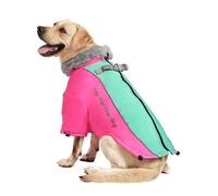 Wzxksoac Chaqueta de Plumón para Mascotas con Cuello de Piel Grande para Perros Medianos y Grandes, Ropa Impermeable para Perros Grandes, Abrigos de Invierno para Golden Retriever, Ropa B