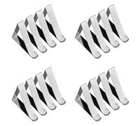 Wzxksoac Clip De Mantel De Acero Inoxidable De 16 Piezas, Abrazaderas De Cubierta De Mesa Ajustables Antideslizantes Sujetadores De Tela De Mesa para Picnic De Fiesta