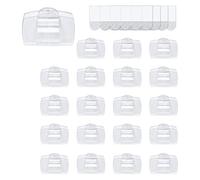 Wzxksoac Clips de Cable Transparentes Grandes para Interiores con Tiras Adhesivas, de Pared Resistentes A los Daños (40 Clips + 48 Tiras)