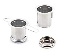 Wzxksoac Colador de Té, Cafetera de Té Suelta, Dispositivo de Té Suelto de Ultrafina DiseñO de Manija Plegable con Tapa 2 Piezas
