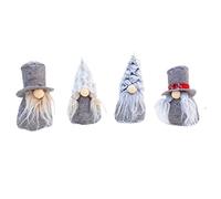 Wzxksoac Colgante NavideñO Barba MuñEca Sin Rostro Estatuilla de Papá Decoraciones NavideñAs Gris