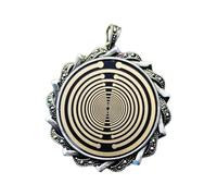 Wzxksoac Collar con Colgante de Disco Lakhovsky MWO: Disco Polarizador de Energía de Doble Cara para Bienestar y Vitalidad.