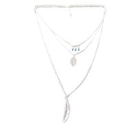 Wzxksoac Collar De Cadena De Colgante Irregular De Múltiples Plata para Las Mujeres