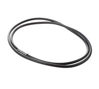 Wzxksoac Collar de Caucho Negro de 3 mm con de Acero Inoxidable - 24 Pulgadas