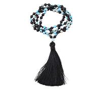 Wzxksoac Collar de Cuentas de Mujer Collar de de de áGata Natural de 6 Mm Collar de Yoga