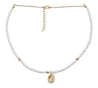 Wzxksoac Collar de Cuentas de Piedra Hecho de Cuentas Blancas pPara Las Mujeres Charm Choker con Joyas Delicadas Minúsculas Regalo de San Valentín