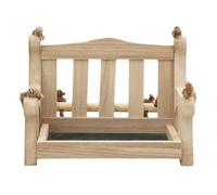 Wzxksoac Comedero Automático de Madera para Pájaros para Exteriores, para Colgar en el Balcón, para Villas, para Jardín, para Colibríes