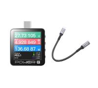 Wzxksoac Comprobador de Carga Rápida USB-C Portátil KM003C PD3.1 QC5.0, Voltímetro y Amperímetro Digital, Comprobador de Banco de Energía con Cable de 140 W.