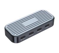Wzxksoac Concentrador USB C de 10 Gbps con Salida de Video 4K A 60 Hz, Adaptador Divisor USB 3.2 Gen2 PD100W para Computadora Portátil.