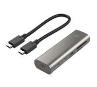 Wzxksoac Concentrador USB USB-A (Gen 2) + 2 X USB-C (Gen 2) + Concentrador SD/TF 3.0 para Portátil, Adaptador Multidivisor, Accesorios para PC.