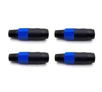 Wzxksoac Conector XLR de 4 Piezas, Compatible con Altavoces de Audio Profesionales, Enchufe Adaptador Hembra de 4, Conector de Acoplamiento.