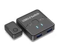 Wzxksoac Conmutador Compartidor de Impresora USB 3.0 Conmutador Bidireccional USB 3.0 2 Entradas 1 Salida 2 Computadoras Comparten 1 Impresora Teclado Ratón USB