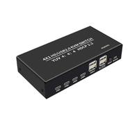 Wzxksoac Conmutador KVM 4K 60 Hz, Compatible con, USB 4x1 para Compartir PC, Monitor, Ratón, Teclado, Puerto 4x1