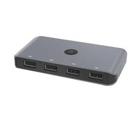 Wzxksoac Conmutador KVM USB 2.0 de 4 Entradas y 4 Salidas, Adaptador de Controlador Compartido, Divisor de Impresora para PC, Portátil, Teclado, Ratón y Monitor.