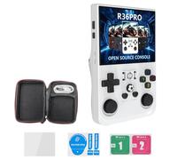 Wzxksoac Consola de Juegos Retro Portátil R36PRO de 128 GB y Pantalla HD de 3,5 Pulgadas, Reproductor de Vídeo Portátil de Bolsillo Compatible con para Más de 30 Emuladores A