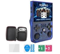 Wzxksoac Consola de Juegos Retro Portátil R36PRO de 128 GB y Pantalla HD de 3,5 Pulgadas, Reproductor de Vídeo Portátil de Bolsillo Compatible con para Más de 30 Emuladores C