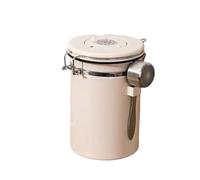 Wzxksoac Contenedor Sellado de 1,8 L de Acero Inoxidable 304 con Caja de Almacenamiento de Granos de Café con Fecha y Válvula de Escape. Contenedor de Almacenamiento B